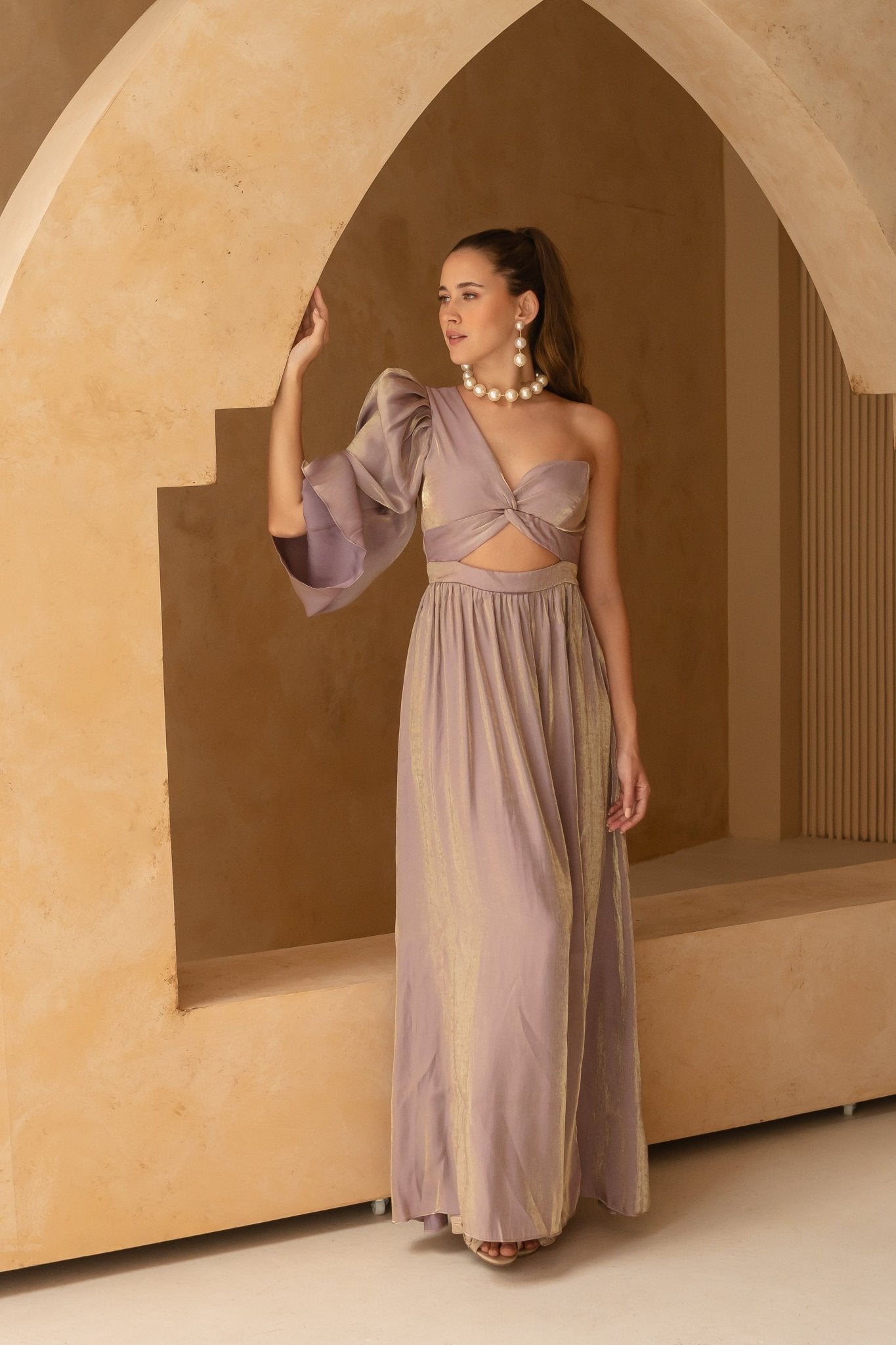 TURIN MAXI DRESS - Rosa Pistacho